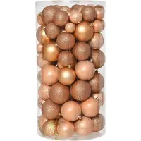 Décoris Weihnachtskugeln Mix 100 Stk. Pfirsichperle