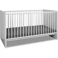 Die Möbelfundgrube Kinderbett Babybett 70 x 140 cm weiß - IMAGE