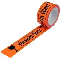 Transpak Warnklebeband PP Breite 50mm Länge 66m Stärke 52µ PP leuchtorange Acrylatkleber orange