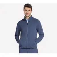 SKECHERS Ottoman Kapuzenlose Hoodie-Jacke - Blau Größe XL
