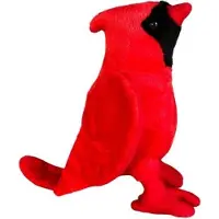 Dubi Stofftier Roter Kardinal, Plüschvogel, 16 cm, Rot, geeignet ab 12 Monaten