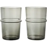 Ferm Living Wassergläser Boya Tall Smoked Grey 450 ml (2er-Set)