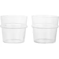Ferm Living Wassergläser Boya Low Clear With Bubbles 300 ml (2er-Set)