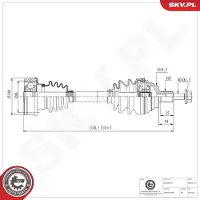 ESEN SKV 40SKV175 Antriebswelle für VW Golf VII Schrägheck (5G1, BQ1, BE1, BE2) TOURAN (1T1, 1T2) Passat Variant (3C5) Golf VII Variant (BA5, BV5)