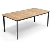 Oviala Tempa - Tisch aus Aluminium und Teak Holz -
