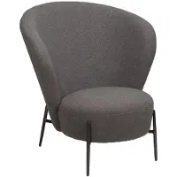 Ebuy24 Orbit Dan-Form Sessel Bouclé grau.