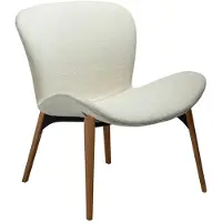 Ebuy24 Paragon Dan-Form Sessel Bouclé weiß.