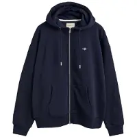 Gant Sweatshirt "Sweatjacke SHIELD ZIP HOODIE", Damen, Gr. 3XL, blau, Obermaterial: 87% Baumwolle CO. 13% Polyester PES., Sweatshirts Sweatshirt