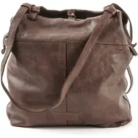 Harold's Leder Schultertasche Submarine Shopper Twin Upend Brown dunkelbraun