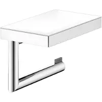 Keuco WC-Papierhalter COLLECTION REVA mit Glas-Ablage offene Form vc