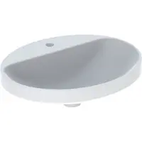 Geberit Einbauwaschtisch VariForm 55x45cm, m HLB, o Ü, ov., US glas./we