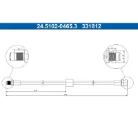 Ate Bremsschlauch 24.5102-0465.3 für Mercedes-Benz Henschel