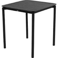 Oviala Quadratischer Terrassentisch (70x70cm) schwarz - Almada