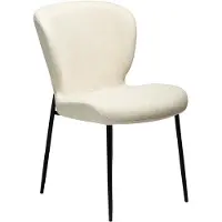 Ebuy24 (2er Set) Glory Dan-Form Esszimmerstuhl Bouclé beige.