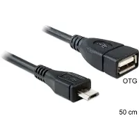 DeLOCK - USB-Kabel - Micro-USB Typ B (M) zu USB (W) - USB 2.0 OTG - 50 cm