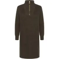 Kaffe Midikleid "Kleid KAlioa", Damen, Gr. L, N-Gr, braun (chocolate braun), Obermaterial: 50% Baumwolle CO. 50% Polyacryl PAN., Kleider Midikleid