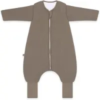 Emma & noah Winter-Sleepoverall Essential mit abnehmbaren Ärmeln und Umschlag-Füßchen 3.5 TOG, braun, 70