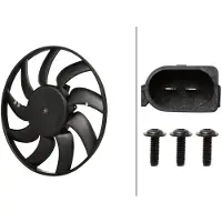 Hella 8EW 366 420-601 Lüfter Motorkühlung Kühlerlüfter für AUDI A4 Avant (8K5, B8) Wasserkühler Ø382,5mm