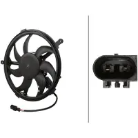 Hella 8EW 366 420-511 Lüfter Motorkühlung Kühlerlüfter für MINI Schrägheck (R56) Wasserkühler Ø402mm