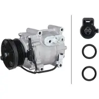Hella 8FK 366 201-581 Scroll-90v Klimaanlage Klimakompressor PAG 46 YF R134a R1234yf für FORD Fiesta Mk5 Schrägheck (JH1, JD1, JH3, JD3) FUSION (JU)