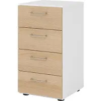 Hammerbacher Regal 2OH 4Schübe ws/Eiche 4032062308783