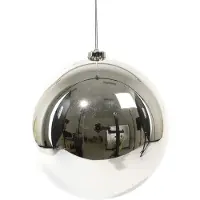 Décoris Christbaumkugel, silber, Kunststoff, Ø 20 cm
