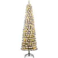 Black Box Kunstweihnachtsbaum Charlton Pilar grün matt H155 x Durchmesser 48 cm mit 90 LED warmweiß (groen)