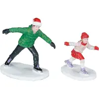 Luville Eisläufer und Eisläuferin 2 Stück L 5,5 x B 3,5 x H 6 cm (multi)