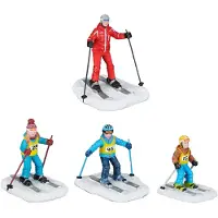 Luville Skilehrer mit Kindern 4 Stück L 5,5 x B 6,5 x H 7 cm (multi)