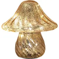 Coen Bakker Pilz Glas led auf Batterie mit Timer 19x19 cm Quecksilber gold (geel)