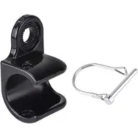 INF Klammer für Fahrradanhänger aus Aluminiumlegierung, Schwarz, 3,9 x 3,3 x 6,7 cm