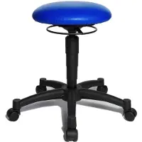 Topstar BALANCE 10 - Arbeitsstuhl Arbeitshocker Blau Stoff