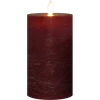 Annas collection Stumpenkerze-USB Wachs 12,5 x 7,5 cm Bordeaux (rood)