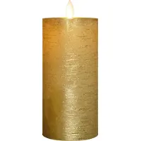 Anna's Collection Stumpenkerze-USB Wachs 15 x 7,5 cm Gold (geel)