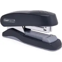 Rapesco Flat Clinch - 25 Blätter - Schwarz - 6 mm - 24 Heftklammern