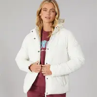 Bench Damen Willah Kurze Steppjacke Winter Weiss