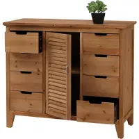 Mendler Apothekerkommode MCW-O63, Schrank Staufächer Schubladen, Vintage Shabby Fensterladenoptik 80x91x40cm Korpus natur