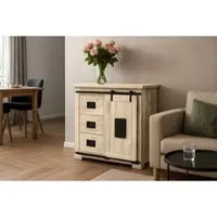 Sam Sideboard Kommode Akazie massiv 90 x 45 x 85 cm eiche LIBRO