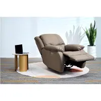 Happy Home Elektrischer Massagesessel mit Zero Gravity verstellbarer Rückenlehne Beinanhebung und Vibrationsmassage Braun