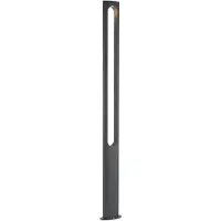 LUCANDE LED-Außenleuchte Dovino, 200 cm, dunkelgrau, IP65 Dovino, schwarz, Aluminium, Modern