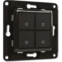 Shelly Home Shelly Accessories Wall Switch 4 Wandtaster 4-fach Schwarz