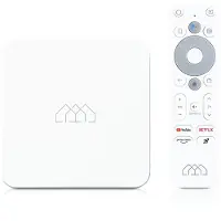 Homatics Box R Android TV Mediaplayer (4K UHD, HDR, 5GHz WiFi, Bluetooth, Sprachfernbedienung, Weiß)