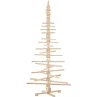 vidaXL Weihnachtsbaum Holz zum Schmücken 210 cm Massivholz Kiefer 4103973