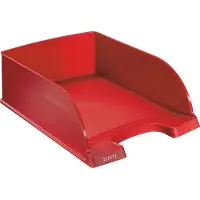 Leitz Ablagekorb Plus Jumbo 5233, DIN A4, 4 Stück, rot