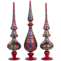 Goodwill Weihnachtsbaum Glas Gold-Rot H 41 cm Sonderangebot 3er Set