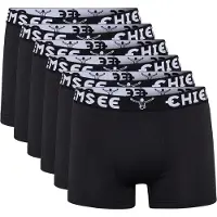 Chiemsee Boxershorts "Boxershort Boxer Briefs, Regular Fit 6P 6er Pack", Herren, Gr. 3XL, schwarz, Obermaterial: 95% Baumwolle CO. 5% Elasthan EL., Unterhosen Boxershorts
