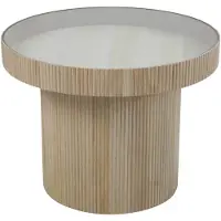 Oviala Couchtisch aus MDF Holz und gehärtetem Glas - Chloe