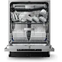 Klarstein Velaire Spülmaschine 60cm - Vollintegriert, 14 Plätze, 6 Programme, 42 dB, A , AquaStop, Einbauspülmaschine, Geschirrspüler