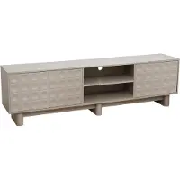 Oviala Rechteckiger TV-Schrank mit 3 Türen L200 cm beige - Octave