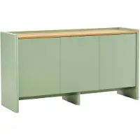 Oviala Business Modernes rechteckiges Sideboard mit 3 Türen L140 cm Grün